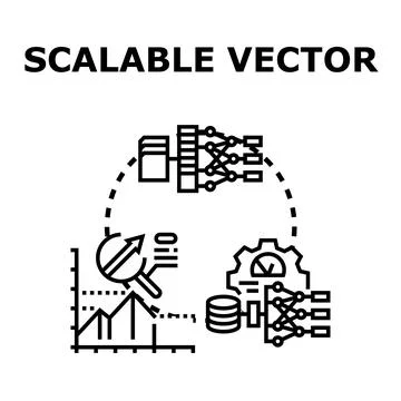 Scalable vector data analytics and machine learning solution Illustrazione stock