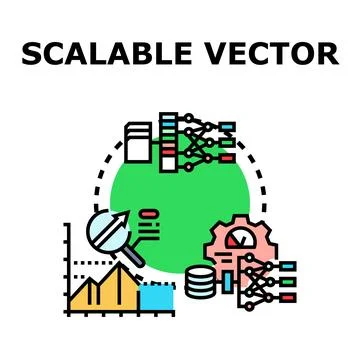 Scalable vector data analytics and machine learning solution Stock Illustration