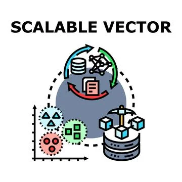 Scalable vector data processing and analytics concept イラスト素材