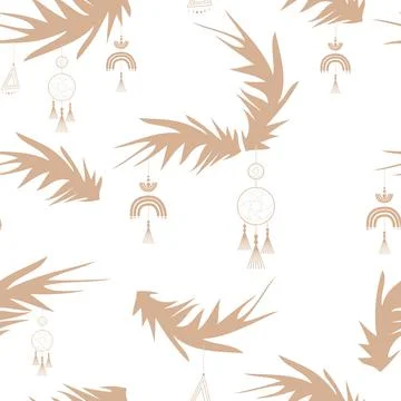 Scalable vector graphics. CChristmas background in boho style. Stock Illustration