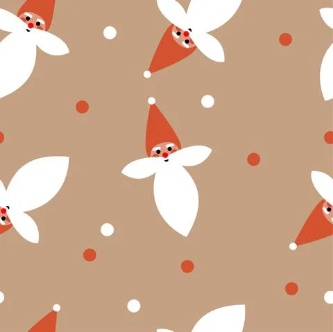 Scalable vector graphics. Christmas seamless pattern in pastel colors. Cartoo Stock Illustration