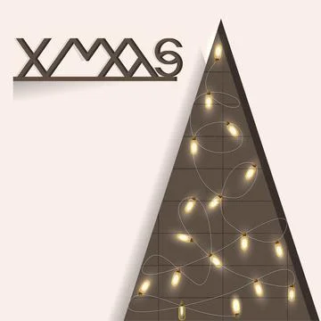 Scalable vector graphics. Minimalistic Christmas background. Stock Illustration