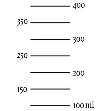 Scale 400 ml liquid volume. Stock Illustration