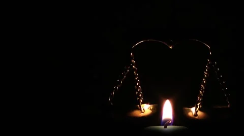 Scale and Candle Stock Footage 50757196