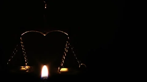 Scale and Flame in Dark Stock Footage 50757333