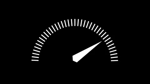 Scale balance dial needle indicates level reached on black background Stock Footage 313266110