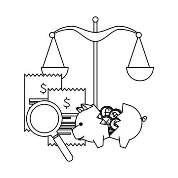 Scale balance equality icon vector illustrator Stock Illustration