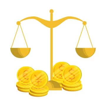 Scale balance equality icon vector illustrator Stock Illustration