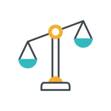 Scale balance equality isolated icon Stock Illustration