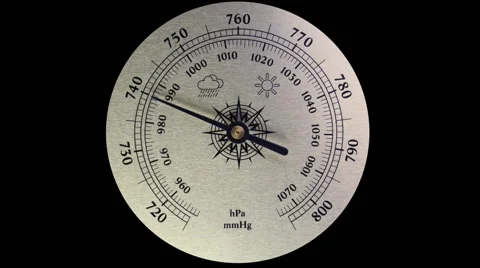 Scale barometer. Improving weather Video stock 45304842