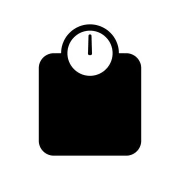 Scale black vector icon on white background Stock Illustration