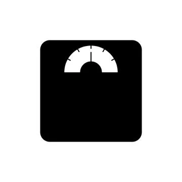 Scale black vector icon on white background Stock Illustration