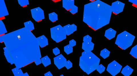 Scale box dance with alpha Stock Footage 22258689