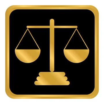 Scale button on white. Illustrazione stock