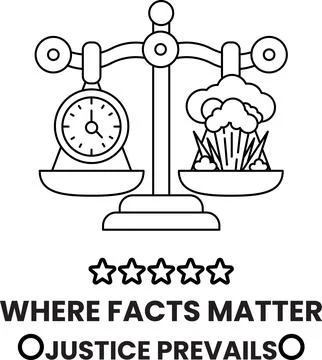 A scale with a clock on one side and a cloud on the other Stock Illustration