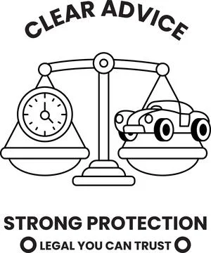 A scale with a clock on one side and a car on the other Stock Illustration