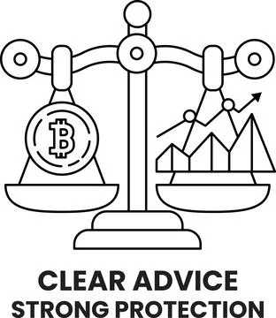 A scale with a coin on one side and a graph on the other Stock Illustration