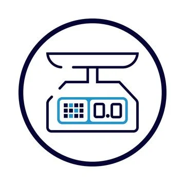 Scale, digital scale, kitchen scale, kitchen scale icon Stock Illustration
