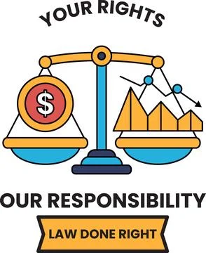 A scale with a dollar sign on one side and a graph on the other Stock Illustration