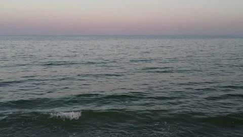 Scale drone aerial view over sea or ocean. Landscape horizon view of endless sea Stock Footage 271211525