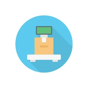 Scale flat color icon 스톡 일러스트