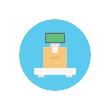 Scale flat color icon Illustrazione stock