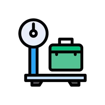 Scale flat color icon 스톡 일러스트