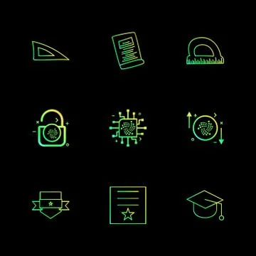 Scale , geometry , paper , d scale , lock , unlock , sheild , badge , cap , c Illustrazione stock