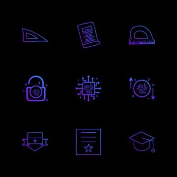 Scale , geometry , paper , d scale , lock , unlock , sheild , badge , cap , c Illustrazione stock