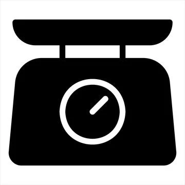 Scale glyph icon vector illustration isolated on white background Stock Illustration