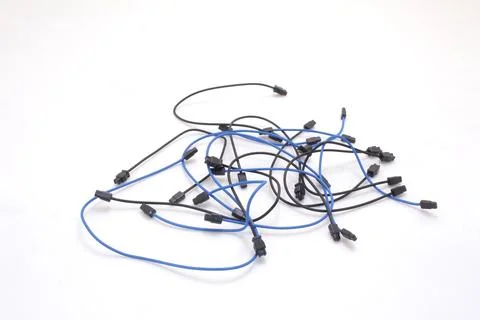 A scale of the group of Computer cable, close up Foto stock