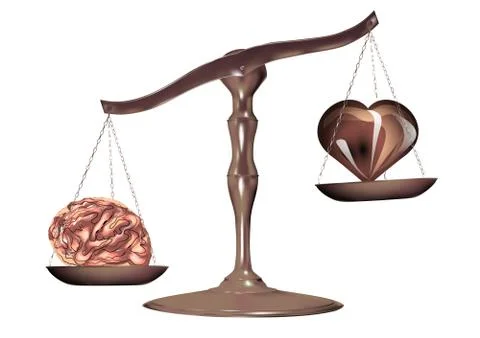 Scale with heart and mind Stock Illustration