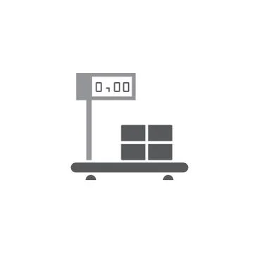 Scale icon on background for graphic and web design. Simple illustration 스톡 일러스트