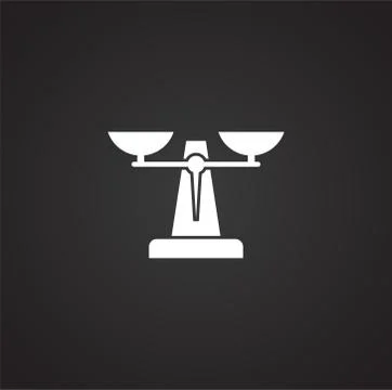 Scale icon on background for graphic and web design. Simple illustration 스톡 일러스트