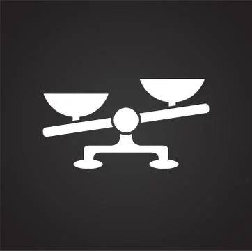 Scale icon on background for graphic and web design. Simple illustration Stock-Illustration