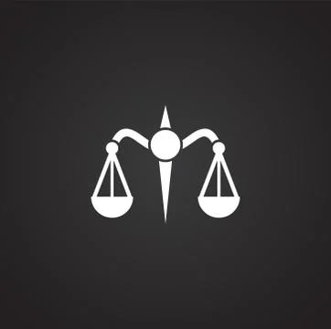 Scale icon on background for graphic and web design. Simple illustration Stock Illustration