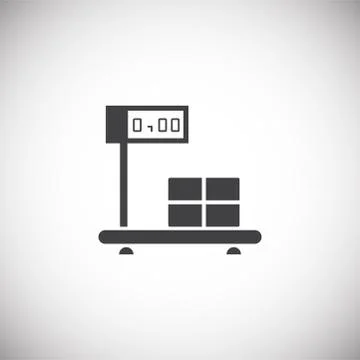 Scale icon on background for graphic and web design. Simple illustration Stock Illustration