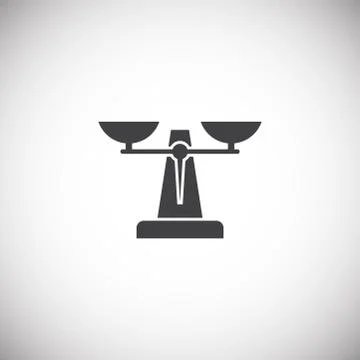 Scale icon on background for graphic and web design. Simple illustration Иллюстрация
