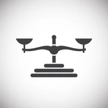 Scale icon on background for graphic and web design. Simple illustration Иллюстрация