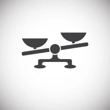 Scale icon on background for graphic and web design. Simple illustration Stock-Illustration
