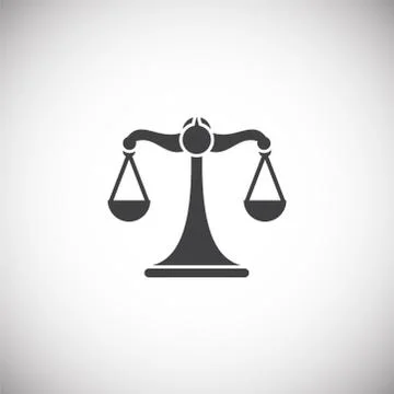 Scale icon on background for graphic and web design. Simple illustration 스톡 일러스트