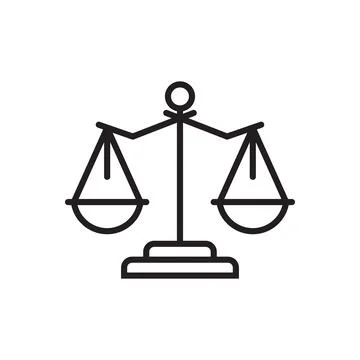 Scale icon design logo template isolated illustration Stock Illustration