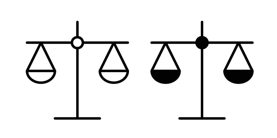 Scale icon design. Simple Vector illustrations.. Stock Illustration