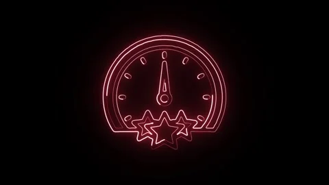 Scale Icon Isolated on Black Background, Balance Neon Line Motion Graphic A.. Vidéo 325613869