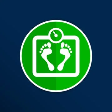 Scale icon iweight vector diet symbol dieting balance Stock Illustration
