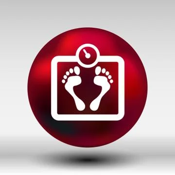 Scale icon iweight vector diet symbol dieting balance Stock Illustration
