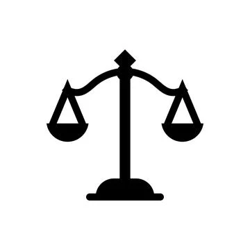 Scale icon silhouette design template isolated illustration Stock Illustration