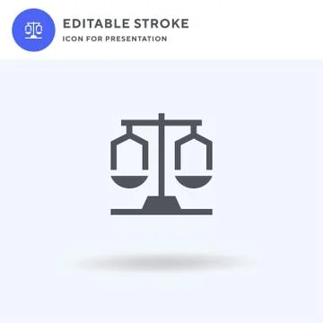 Scale icon vector, filled flat sign, solid pictogram isolated on white, logo  Stock Illustration