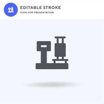 Scale icon vector, filled flat sign, solid pictogram isolated on white, logo  Stock Illustration