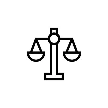 Scale icon vector logo template Stock Illustration